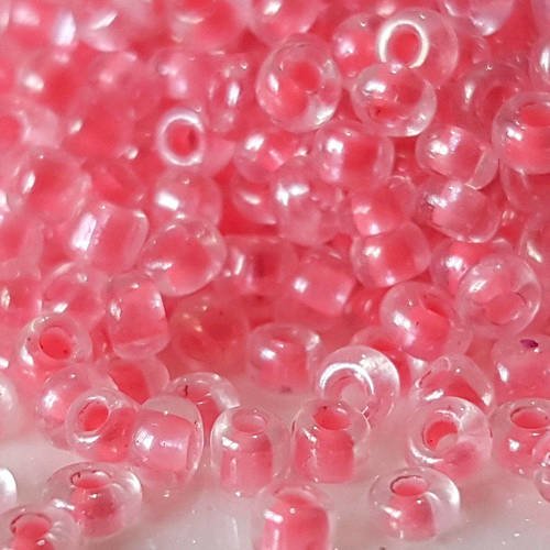 1300 perles soit 40 grammes de rocailles 2mm rose transparent intérieur rose perles en verre pour shamballa collier b64 r6