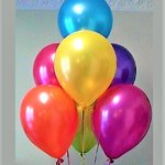 Ballons métalliques couleurs assorties - par 100 - RETIF