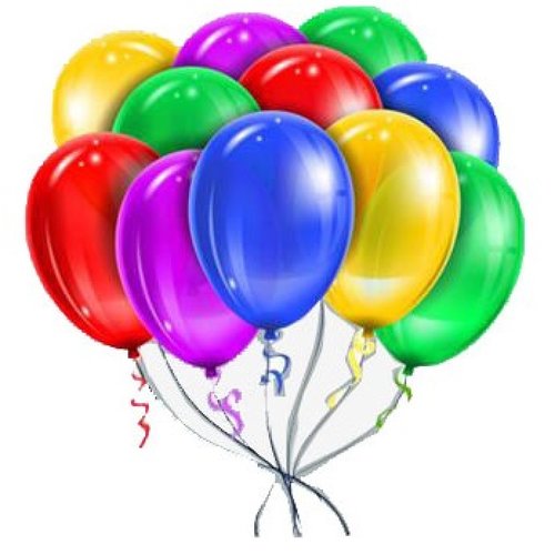 Ballon Joyeux Anniversaire métallisé Multicolore