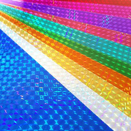 10 feuilles cartonné de motifs carré hologramme multicolore 10 couleurs format a4 21x29cm  pour activités manuelles scolaire créative c7