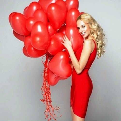 10 ballons coeur rouge pour fêtes anniversaire mariage bapteme st valentin noël 32cm