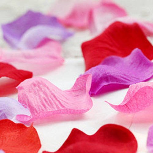 36 pétales de rose confetti en tissus rose pour mariage, baptême, fête, décoration de table b9
