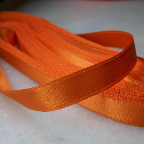 10 mètres de ruban largeur 10mm en tissu satin orange pour couture décoration embellissement a8