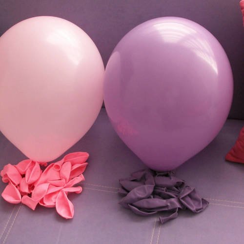 10 ballons violet et rose pour fêtes anniversaire mariage bapteme st valentin noël 40cm