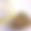 Collier organza pendentif porte photo en forme de coeur doré  a21