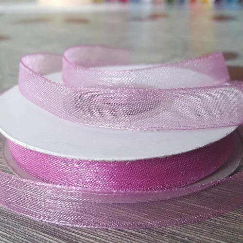 20 mètres de ruban organza ribbon rose fr3073 de largeur 10mm pour décoration couture mode embellissement cadeaux c5