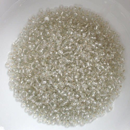 1300 perles soit 40 grammes de rocailles 2mm transparent irisé perles en verre pour shamballa collier boucles