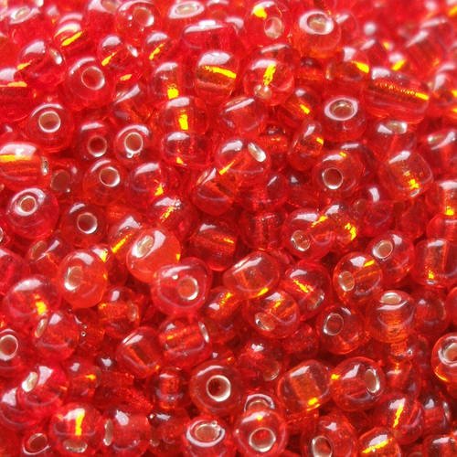 1200 perles soit 40 grammes de rocailles 3mm rouge argenté perles en verre pour shamballa collier