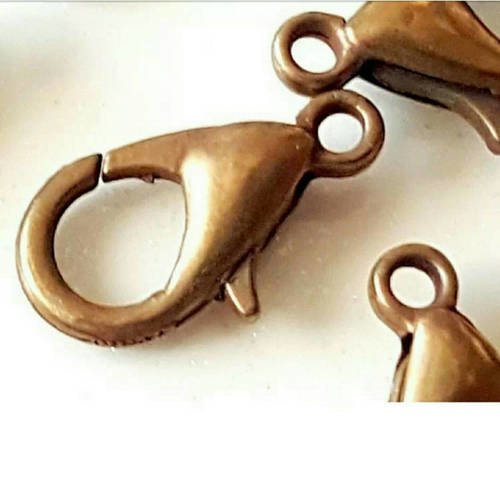 2000 fermoirs mousquetons 12 mm en métal bronzé apprêt fabrication de bijoux collier bracelet