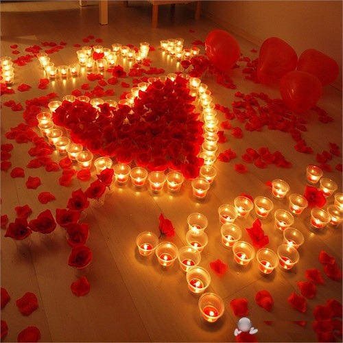 144 pétales de rose confetti en tissus rouge pour mariage, baptême, fête, décoration de table b9