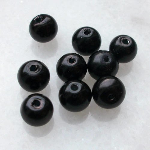 20 perles rondes percés noir 3mm perle en verre pour shamballa collier boucles d oreilles 