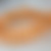10 perles rondes percé 4mm oeil de chat couleur saumon 