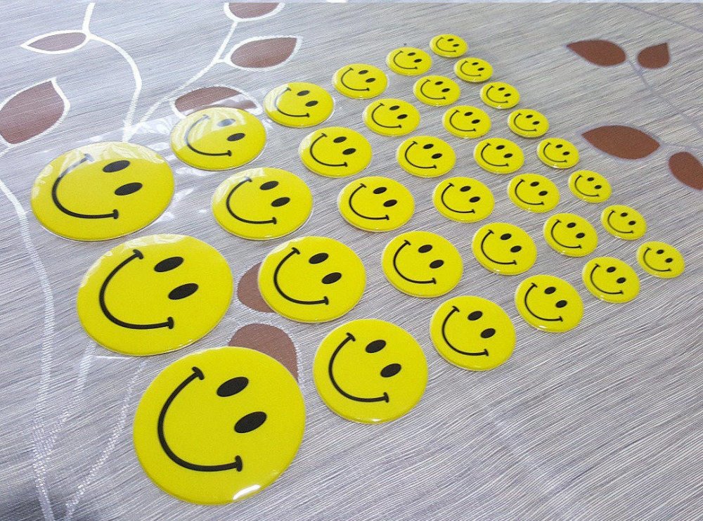 33 autocollants sticker smiley différente taille 2cm à 6cm pour activités  manuelles scrapbooking - Un grand marché