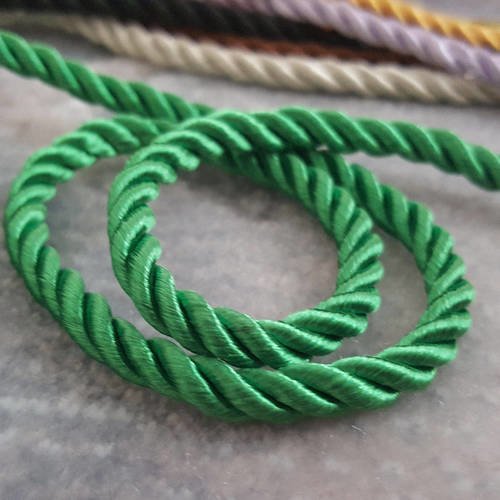 1 mètre de corde vert cordelette cordon torsadé 5mm de diamètre c35 - Un  grand marché