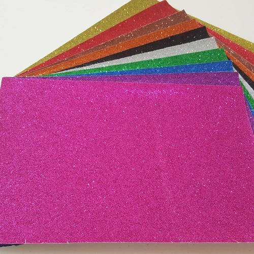 1 feuille pailleté fuchsia couleur créative avec paillette format 20x30cm pour activités manuelles scrapbooking 