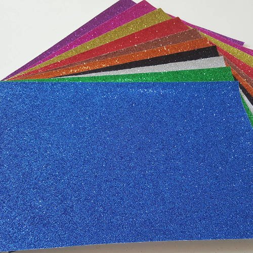 1 feuille pailleté bleu couleur créative avec paillette format 20x30cm pour activités manuelles scrapbooking 