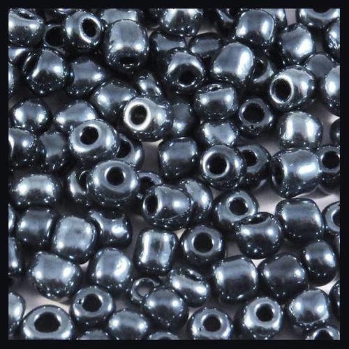 440 perles de rocailles 2mm anthracite perles en verre pour shamballa collier boucles 10 grammes 