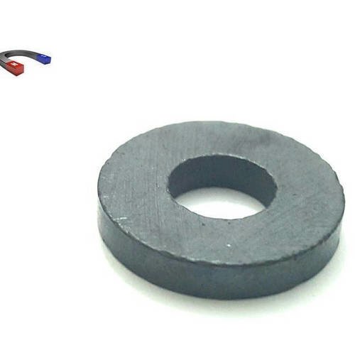 10 aimants rond troués diamètre 17mm - noir pour magnets ou maintiens de plaques 