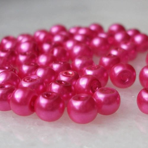 20 perles rondes percés fuchsia 4mm perle en verre pour shamballa collier boucles d oreilles a45