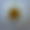1 perle pendentif coeur en verre millefiori avec motif de fleur 20mm jaune et blanc 