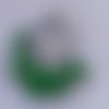 1 pendentif chat scoprion étoile vert rouge et bleu 26x25mm signe du zodiaque email en métal argenté émaillé 