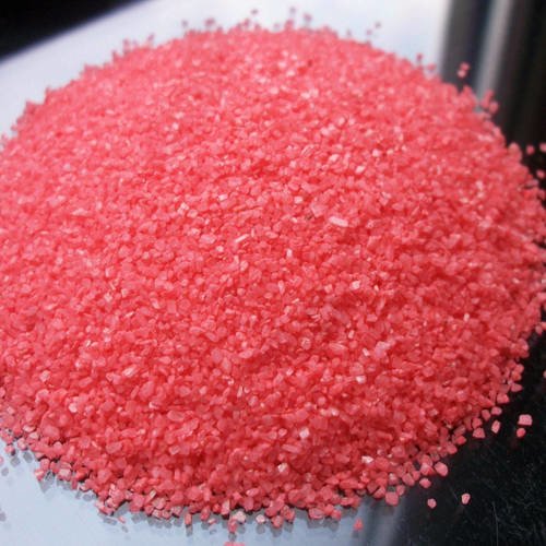 Sachet de 20g rempli de sable grain de couleur rouge idéal pour remplir vos globes 