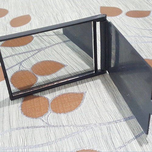 1 miroir de poche à customiser de forme carré 9cm b14
