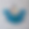 1 pendentif chat cancer avec étoile bleu 24x30mm signe du zodiaque email en métal argenté émaillé 