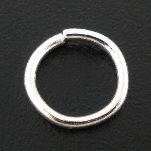 100 anneaux de jonction 6mm en métal argenté pour collier bracelet bo épaisseur 0,9mm 