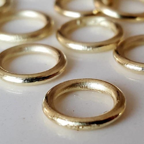 20 anneaux cercles fermés en métal doré 14mm, épaisseur 1,2mm   a32