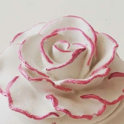Moule silicone fleur 3d grande rose 13cm pour plâtre wepam porcelaine cire savon  argile résine bougie k1007 1g450
