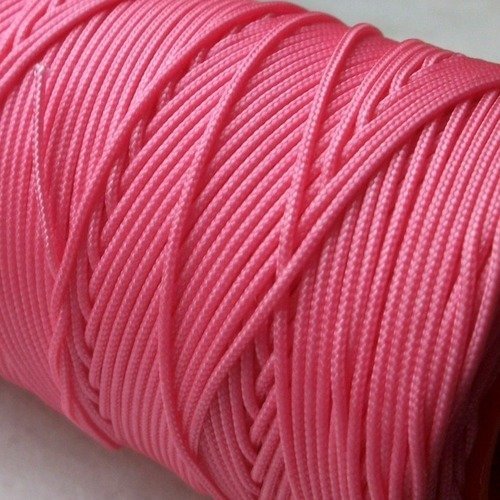100 mètres de fil de nylon tressé rose de 1mm de diamètre pour créations shamballa b10