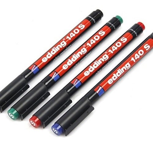 4 stylos marqueur edding 140s 0,3mm feutre indélébile multicolore à encre  permanente pour rétroprojection cd dvd verre plastique - Un grand marché