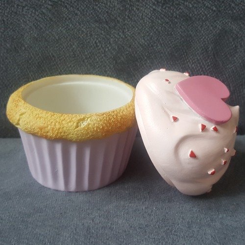 Moule silicone boîte gâteau coeur cupcake 3d bougie bougeoir pour pâte polymère fimo plâtre savon argile résine k348 2g