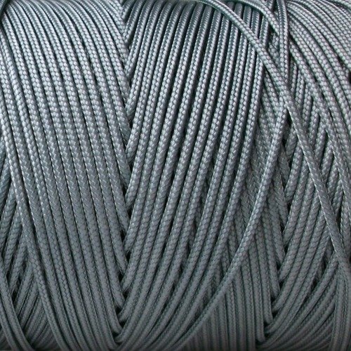 100 mètres de fil de nylon tressé gris 616 de 1mm de diamètre pour créations shamballa raf b1