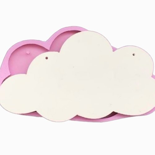 Moule silicone nuage support suspension panneau 26cm pour fimo plâtre wepam argile résine polyester cire ciment savon k535 4e360