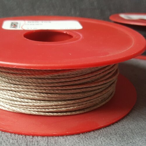 50 mètres de fil de lin 100% naturelle tressé couleur marron naturelle de 1mm de diamètre pour créations bracelet shamballa collier c35