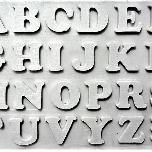 Moule silicone pour réaliser les lettre de alphabet 26mm pour wepam fimo plâtre cire savon argile résine polyester k377 5e260