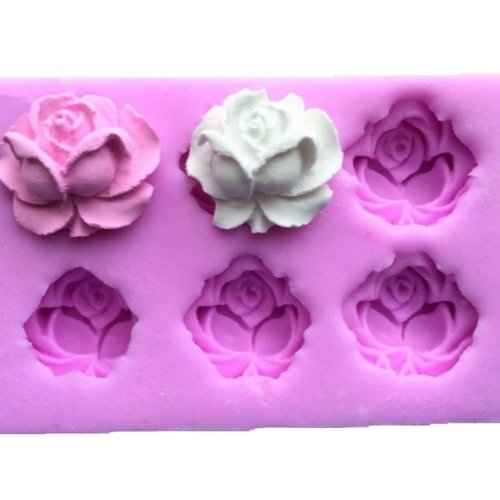 Moule silicone coeur fleurs roses thème amour pour fimo plâtre wepam  porcelaine cire savon résine argile - Un grand marché