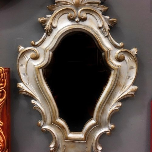 Grand moule silicone cadre photo miroir 52cm feuilles baroque vintage pour plâtre résine polyester ciment  k1330 9e
