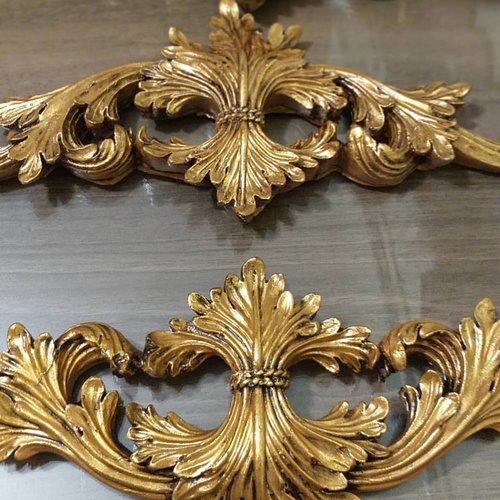 Silicone mold appliqué wall door box déco flower leaf wood