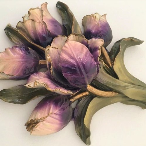 Moule silicone fleur bouquet tulipe 24cm pour fimo plâtre wepam porcelaine cire savon argile résine bougie polyester béton k465 6g1310