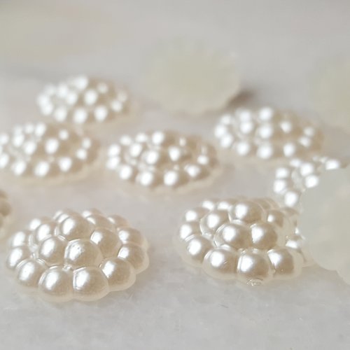 1700 cabochons demi perle beige lustré grappe largeur 13mm à coller pour scrapbooking embellissement décorations c2