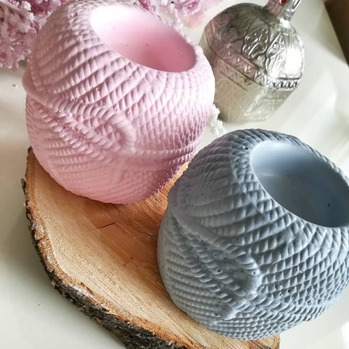 Moule silicone support bougie pelote bougeoir tealight pour plâtre cire savon résine polyester ciment k510 37k470
