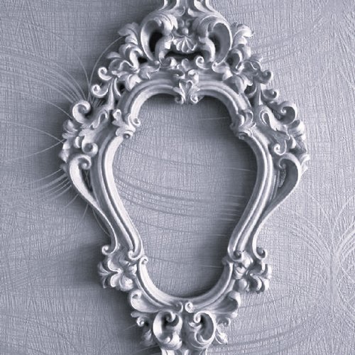 Grand moule silicone cadre photo miroir 43cm feuilles baroque vintage pour résine plâtre wepam argile ciment polyester k750 7e2020