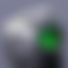 Bague chevalière homme femme argent massif 925 serti zircon facette vert