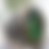 Bague chevalière homme 15g en argent massif 925 serti pierre facette zircon vert trasparent facetté