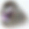Bague chevalière homme 15g en argent massif 925 serti pierre facette zircon violet à facette étincelant