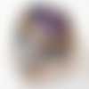 Bague chevalière homme 16g en argent massif 925 serti pierre facette zircon violet à facette