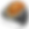 Bague chevalière homme 16g en argent massif 925 serti zircon marron facette ovale facetté